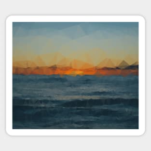 Sunset Over the Ocean Cool abstract gift design Sticker